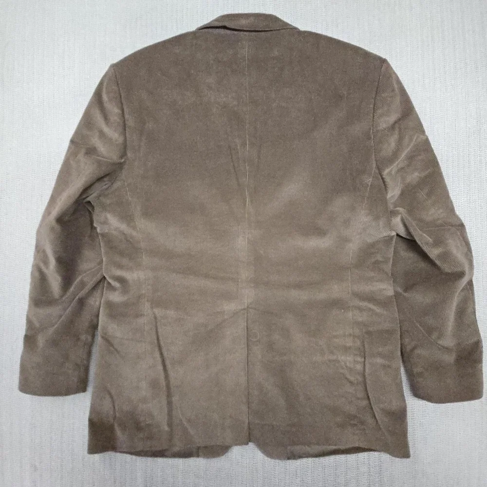 Meeting Street Blazer Mens 44 Brown Corduroy Single Breasted Sport Coat Jacket